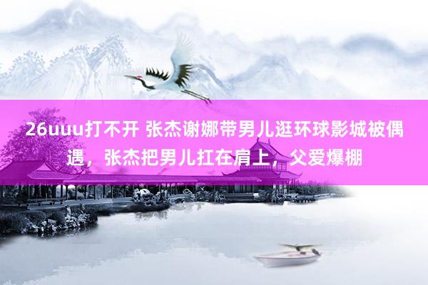 26uuu打不开 张杰谢娜带男儿逛环球影城被偶遇，张杰把男儿扛在肩上，父爱爆棚